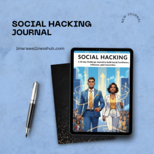 Social Hacking digital workbook PDF – printable or tablet-ready guide with prompts for confidence, body language, and social skills.