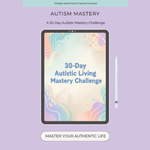 Autism digital PDF journal – printable workbook for autistic and neurodivergent individuals to build self-awareness and strengths.