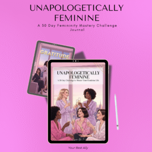 Femininity Journal 30-day digital PDF workbook – printable cycle-aligned guide with daily prompts for women and girls.